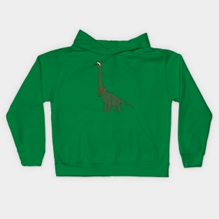 Christmas Green Dinosaur Digital Art | Christmas Special | illusima Kids Hoodie